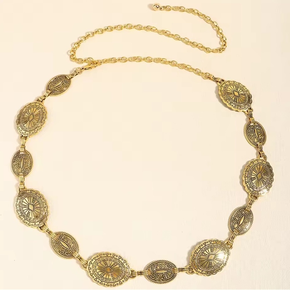 Vintage Retro Gold Chain Belt